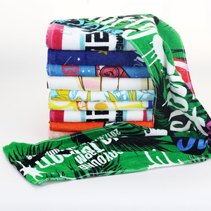 Serviette de sport 20x110 cm en pur coton absorbant la transpiration, imprimée de dessins animés, pour événements sportifs et fitness, impression personnalisée disponible - Product Image 1