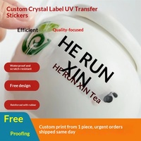 Film de transfert UV Crystal Label AB, autocollant adhésif transparent or et argent pour marquage à chaud, utilisation agricole, forme irrégulière