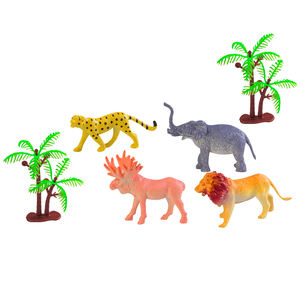 Camion conteneur rhinocéros <span class=keywords><strong>de</strong></span> stockage Portable Yongnkids avec 4 mini animaux jouets et deux arbres ensemble <span class=keywords><strong>de</strong></span> jeu en plastique pour les enfants - Product Image 3