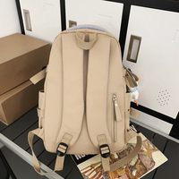 Sac à dos de voyage classique, durable, imperméable, couleur unie, grande capacité, sac à dos personnalisé pour le lycée