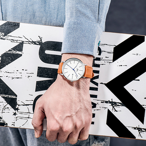 Minimalista maschio analogico nero orologio da polso di lusso impermeabile OEM <span class=keywords><strong>orologi</strong></span> da uomo di marca - Product Image 4