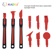 KADELI Kit d'outils de précision à 3 poignées et 9 embouts interchangeables pour le pose de film PPF, la teinture de vitres et le calfeutrage des interstices