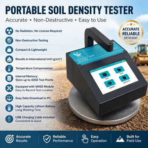 Densitomètre de sol sans graines à compensation automatique de température pour l'étalonnage de précision et les tests de sol sur autoroutes et voies ferrées - Product Image 6
