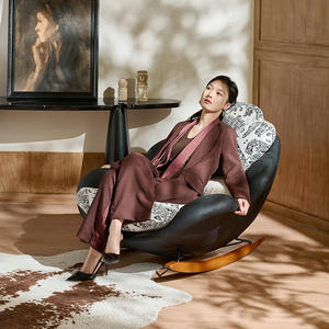 เก้าอี้ปรับเอนหมุนได้ ดีไซน์หรูหรา พร้อมฟังก์ชั่นปรับเอียง โครงสร้างแข็งแรง เหมาะสำหรับห้องนั่งเล่น เก้าอี้โซฟาเดี่ยวสไตล์โมเดิร์นเรโทร - Product Image 1