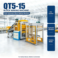 Machine à fabriquer des briques entièrement automatique QT5-15, machine industrielle de fabrication de briques, machine de moulage de blocs pour usine de briques