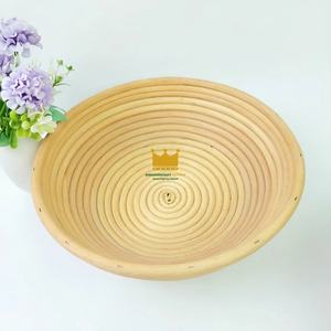 Panier de levage artisanal en rotin naturel pour pain au levain, rond, 8/9/10 pouces, avec doublure, vente en gros - Product Image 5