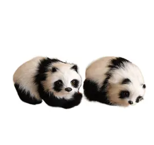 Sevimli Panda Mini modeli simüle peluş noel ağacı için hayvan oyuncaklar süsler dolması hayvan süsler süslemeleri malzemeleri