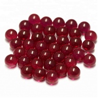 Pierre précieuse synthétique populaire 5 #   Perles de corindon rouges rondes de forme sphérique sans trou, rubis de 4 mm, 5 mm, 6 mm, 8 mm