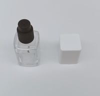 Botol Kosmetik Transparan 5ml-15ml, Botol Minyak Kutek Kaca Kosong, Tutup Sekrup Plastik Putih, Sablon