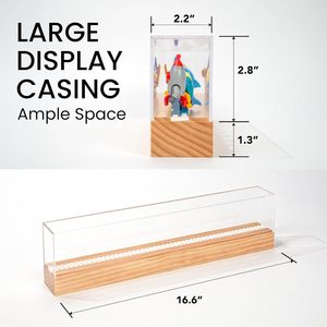 Vitrine en bois pour figurines avec protection UV : Support de <span class=keywords><strong>rangement</strong></span> pour figurines <span class=keywords><strong>Lego</strong></span> - Product Image 2