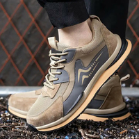 Chaussures de sécurité de sport supérieures respirantes et confortables pour hommes chaussures de sécurité de travail anti-crevaison et antidérapantes à la mode