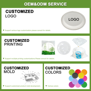 Bán buôn dùng một lần Bộ đồ ăn kraft giấy tấm đồ ăn đám cưới Hạnh Phúc sinh nhật bên khay siêu thị bán lẻ - Product Image 3