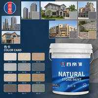 Peinture acrylique effet marbre pierre naturelle pour murs extérieurs, résistante aux intempéries et imperméable