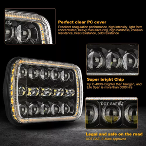 Faros delanteros LED Wrangler de 5X7 y 110W para camión, coche modificado de 5x7 pulgadas, temperatura de Color de 6000K, nueva condición, halógeno y xenón - Product Image 3