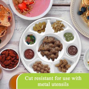 Best Quality Wholesale 6" 9-Compartment Bagasse <b>Plate</b> | Biodegradable Microwave-Safe Eco-Friendly Compostable <b>Disposable</b> <b>Plate</b> - Product Image 2