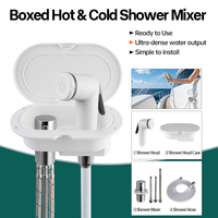 Kit de douche de pont chaud/froid pour bateau avec douchette extractible et mitigeur encastré pour camping-car, yacht, caravane