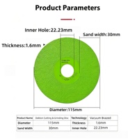 Lame de scie diamantée ultra-mince de qualité industrielle de haute qualité personnalisable OEM pour carreaux de céramique en marbre Dekton