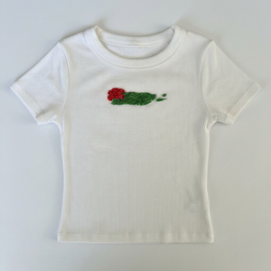 Camiseta de Algodón Crema con Estampado de Estrellas de Mar Coloridas, de Moda, Manga Corta, Cuello Redondo, Informal, para Mujer, Ropa de Playa, Verano - Product Image 1