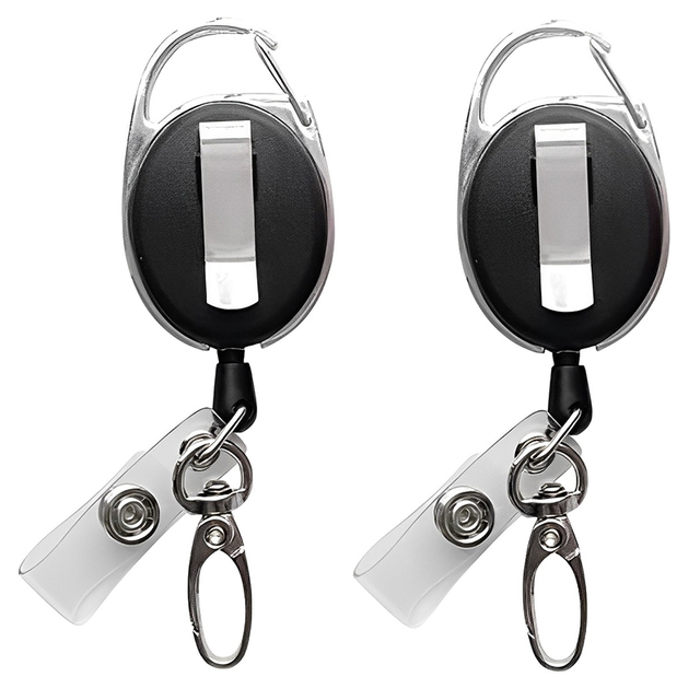 High Quality Heavy Duty Oval Retractable Blank Clip Badge Reel With Slide Clip