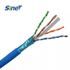 Kabel <span class=keywords><strong>Cat6</strong></span> kualitas tinggi 305M 4 pasang 23AWG 24AWG CCA BC CU tembaga pelindung uji SFTP FTP Cat5e kabel - Product Image 2