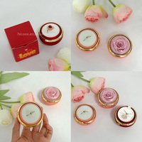 Boîte à bijoux en acrylique mat en forme de dôme, rose rouge, directement de l'usine, pour fleurs éternelles, boîte cadeau pour bague de fiançailles, personnalisable