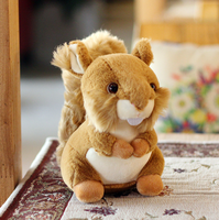 Peluche d'écureuil brun, adorable cadeau d'écureuil, animal de la forêt personnalisé, vente en gros, usine de jouets