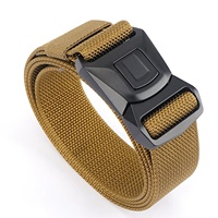 YWHCHI Stock hommes tissu ceinture boucle en métal dégagement rapide ceinture tactique chasse randonnée sport ceinture sangle