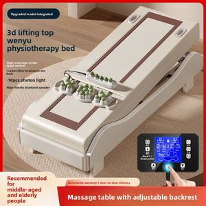 Lit de massage électrique intelligent multifonctionnel 4D pour le cou et la taille, avec thérapie par la chaleur et pierres de jade pour le corps entier - Product Image 2