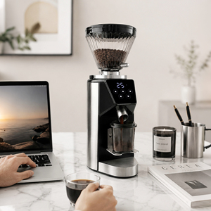 Molinillo de Café Profesional Comercial con Muelas Planas de 64 mm, Pantalla Táctil LED, Molinillo de Café Eléctrico con Muelas Planas para Espresso - Product Image 6