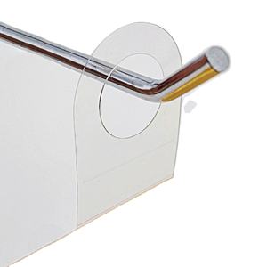 Fácil de usar J-Hook Hanging Tabs Autoadhesivo Paquete Hanger Hang Tab Sticker para exhibición de tienda - Product Image 1