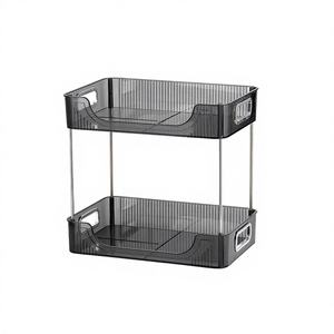 กล่องเก็บเครื่องสำอางแบบพับได้สองชั้น ปลอดสาร BPA ปลอดภัย คุณภาพพรีเมียม ดีไซน์ถอดประกอบได้ พร้อมหูหิ้วเสริมความแข็งแรง ใช้ได้ในครัว - Product Image 1