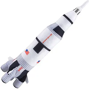 3442 18.5 Inch Saturnse Raket Pluche Knuffel Voor Kinderkamer Decor Cadeau Realistische Spaceshuttle Knuffel Pluche Raket Schip