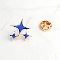 Explorador japonês série estrela diamante macio esmalte pino de lapela logotipo personalizado