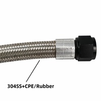 Tuyau en caoutchouc tressé 304SS à double tressage avec doublure CPE, raccords sertis, pour systèmes de carburant, vente chaude directe usine