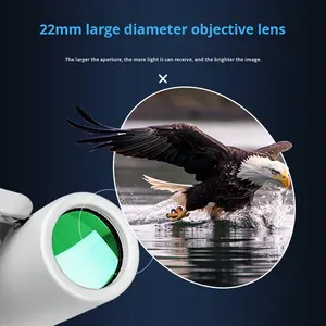 กล้องส่องทางไกล 8x22 HD กำลังขยายสูง มองเห็<span class=keywords><strong>น</strong></span>ในที่แสง<span class=keywords><strong>น</strong></span>้อย มองเห็<span class=keywords><strong>น</strong></span>ในเวลากลางคื<span class=keywords><strong>น</strong></span> 7.5 FOV 170 กรัม เหมาะสำหรับเด็กและผู้ใหญ่ ดูคอ<span class=keywords><strong>น</strong></span>เสิร์ต ชมวิวกลางแจ้ง - Product Image 2