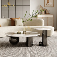 Ensembles de meubles de salon d'usine de oman, tables basses centrales en métal avec un luxe moderne