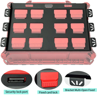 JH-Mech Sleek Packout Wall Mount Compatible 2 PCs Gain de place Revêtement en poudre noire Plaque de montage en métal Packout