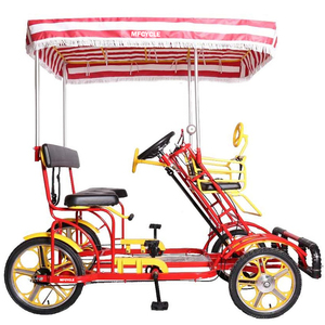Vélo à pédales à quatre <span class=keywords><strong>roues</strong></span> pour 4 personnes, idéal pour les parcs d'attractions, les sites touristiques et les trajets familiaux, disponible à la location - Product Image 1