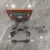 Support pour ordinateur portable avec support pour téléphone, rotation à 360 degrés, inclinaison à 180 degrés °   Base inclinable en MDF réglable en hauteur 35-138 mm pour la maison, le bureau, directement de l'usine