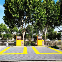 Plastique antidérapant modulaire rigide pp emboîtant les tuiles en plastique extérieures de garage de plancher pour le jardin extérieur