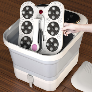 Masajeador de baño de pies plegable portátil de pantalla grande LCD para rueda de masaje de Tai <span class=keywords><strong>Chi</strong></span> extraíble - Product Image 2