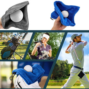 Serviettes de nettoyage pour balles de golf en microfibre, tissu éponge, séchage rapide, gris bleu, serviette de sport d'extérieur - Product Image 4