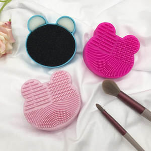 Wholesale Custom <b>Makeup</b> Brush Cleaning Pad Silicone Scrubbing Tray <b>Makeup</b> <b>Tools</b> - Product Image 1