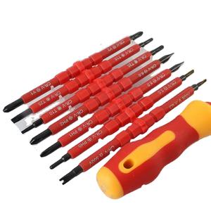 Kunststoff box CRV Material 8 Stück 14 in 1 000V VDE Mainatain Schrauben dreher Werkzeugs atz U Dreieck Torx Phillips Form Flachs ch rauben dreher - Product Image 2