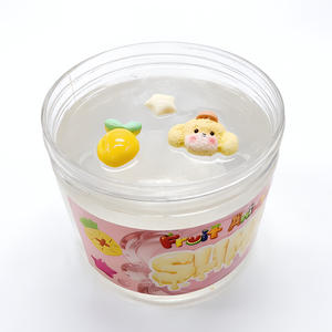 Kit de slime cristallin personnalisé directement de l'usine avec breloques chiot, citron et étoile, texture beurre, logo OEM, marque privée, jouets en vrac, cadeau - Product Image 2