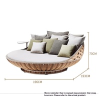 Fauteuil suspendu de style moderne pour l'extérieur, lit de repos confortable avec coussins, idéal pour la villa, le jardin, la cour, la terrasse, le balcon, le bord de la piscine