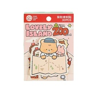 Adorables notes autocollantes animaux de dessin animé irréguliers, bloc-notes décoratif fait main Kawaii, autocollants mémo pour journal intime