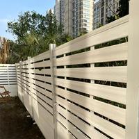 Panneau de clôture composite en bois et plastique Panneau de porte de jardin Intimité Wpc Kit de poteaux de clôture Prix avec cadre en aluminium