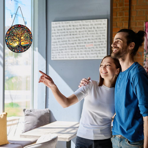 Cây của cuộc sống hoa nhà vườn trang trí trang trí cửa sổ treo kính màu mặt trời bắt - Product Image 6