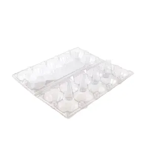 Bandejas de huevos PET transparentes desechables de 30 agujeros de buena calidad para embalaje